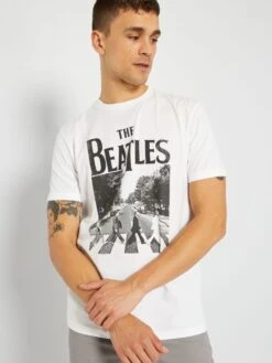 T-shirt 'The Beatles' En Jersey -Kiabi t shirt the beatles en jersey blanc aad31 1 frb4 1