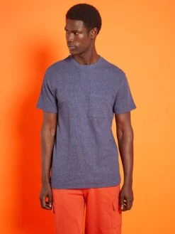 T-shirt Uni En Nid D'abeilles -Kiabi t shirt uni en nid dabeilles bleu noir zr250 7 frb3