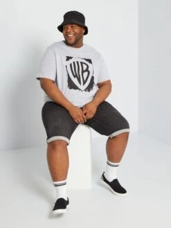 T-shirt 'Warner Bros' à Col Rond -Kiabi t shirt warner bros a col rond gris chine abb11 1 frb2