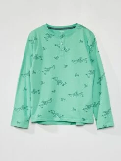 Tee-shirt Col Tunisien Imprimé -Kiabi tee shirt col tunisien imprime vert imprime zk423 2 frb4