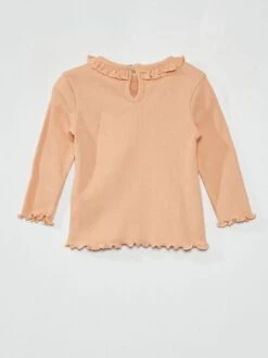 Tee-shirt Côtelé 'Marie' -Kiabi tee shirt cotele marie vieux rose zk678 1 frb3 1