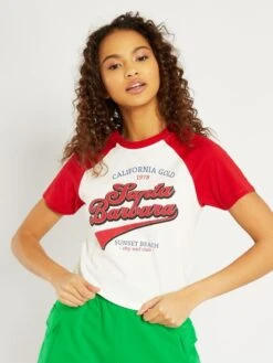 Tee-shirt Imprimé Manches Raglan