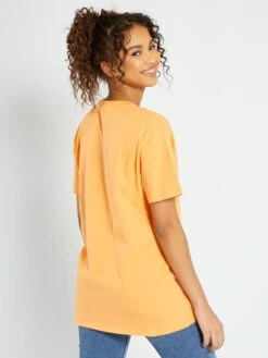 Tee-shirt Imprimé USA -Kiabi tee shirt imprime usa orange zo899 3 frb4 1