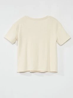 Tee-shirt Manches Courtes 'No Bad Days' -Kiabi tee shirt manches courtes no bad days beige zq818 1 frb3 1