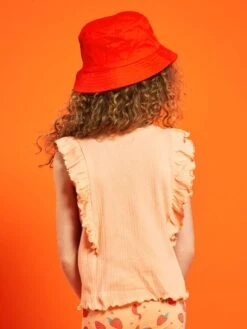 Tee-shirt Sans Manches Côtelée -Kiabi tee shirt sans manches cotelee orange zq508 5 frb3