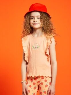 Tee-shirt Sans Manches Côtelée -Kiabi tee shirt sans manches cotelee orange zq508 5 frb4