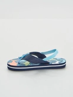 Tongs De Plage En Textile -Kiabi tongs de plage en textile bleu ald11 1 frb4