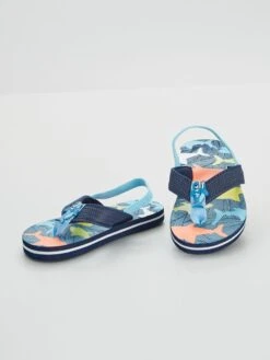 Tongs De Plage En Textile -Kiabi tongs de plage en textile bleu ald11 1 frb5 1