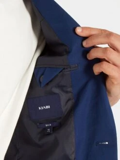 Veste De Costume Slim En Twill 15 Veste De Costume Slim En Twill -Kiabi veste de costume slim en twill bleu te005 4 frb7 1