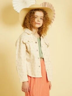 Veste En Jean Avec Broderie Fantaisie -Kiabi veste en jean avec broderie fantaisie beige zq567 1 frb3