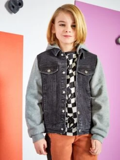 Veste En Jean Avec Manches En Molleton -Kiabi veste en jean avec manches en molleton gris zo493 1 frb4