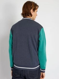 Veste En Molleton Façon Collège US -Kiabi veste en molleton facon college us bleuvert zn208 1 frb4